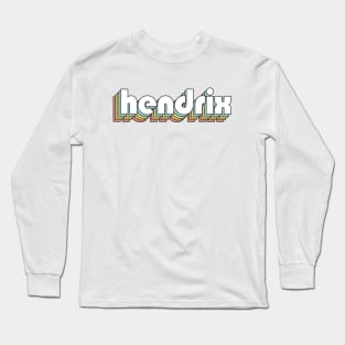 Hendrix - Retro Rainbow Typography Faded Style Long Sleeve T-Shirt